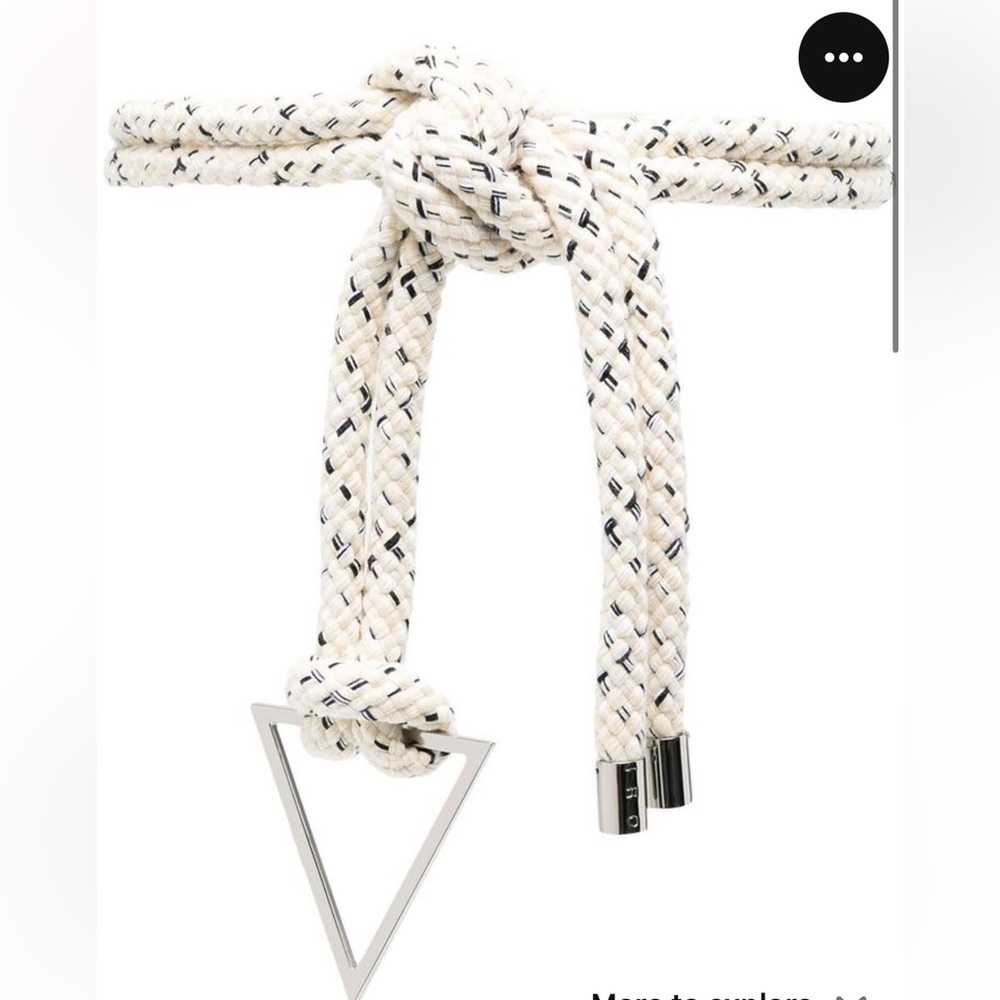 IRO designer Silver and White Rope belt